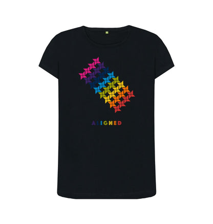 Black Aligned - Women's Crew Neck T-shirt