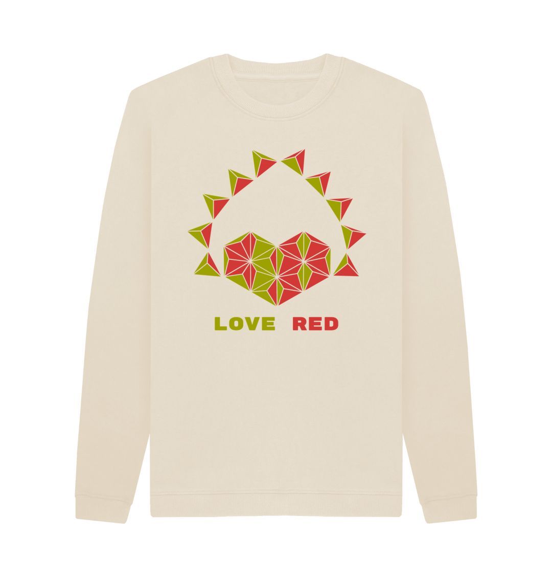 Oat Love Red - Men's Crew Neck Sweater