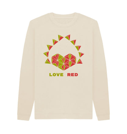 Oat Love Red - Men's Crew Neck Sweater