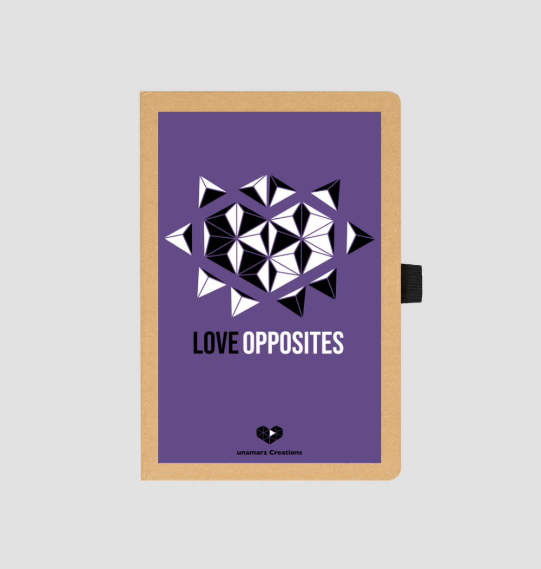 Kraft Love Opposites notebook purple