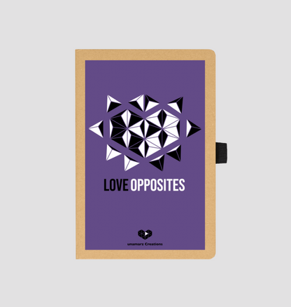 Kraft Love Opposites notebook purple