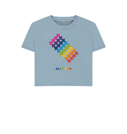 Stone Blue Aligned - Women's Boxy Tee