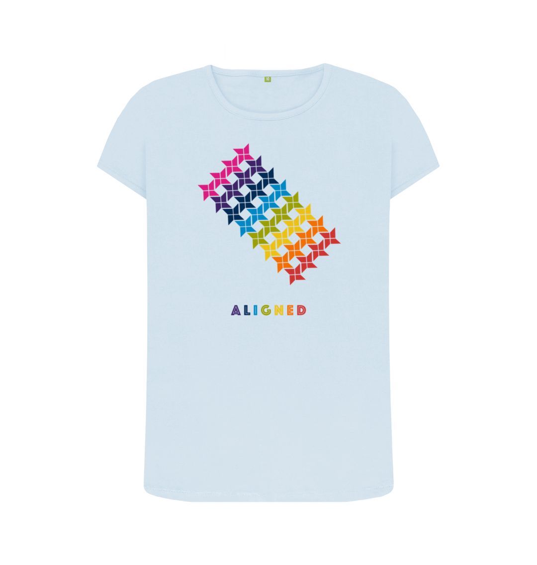 Sky Blue Aligned - Women's Crew Neck T-shirt