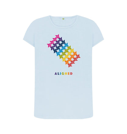 Sky Blue Aligned - Women's Crew Neck T-shirt