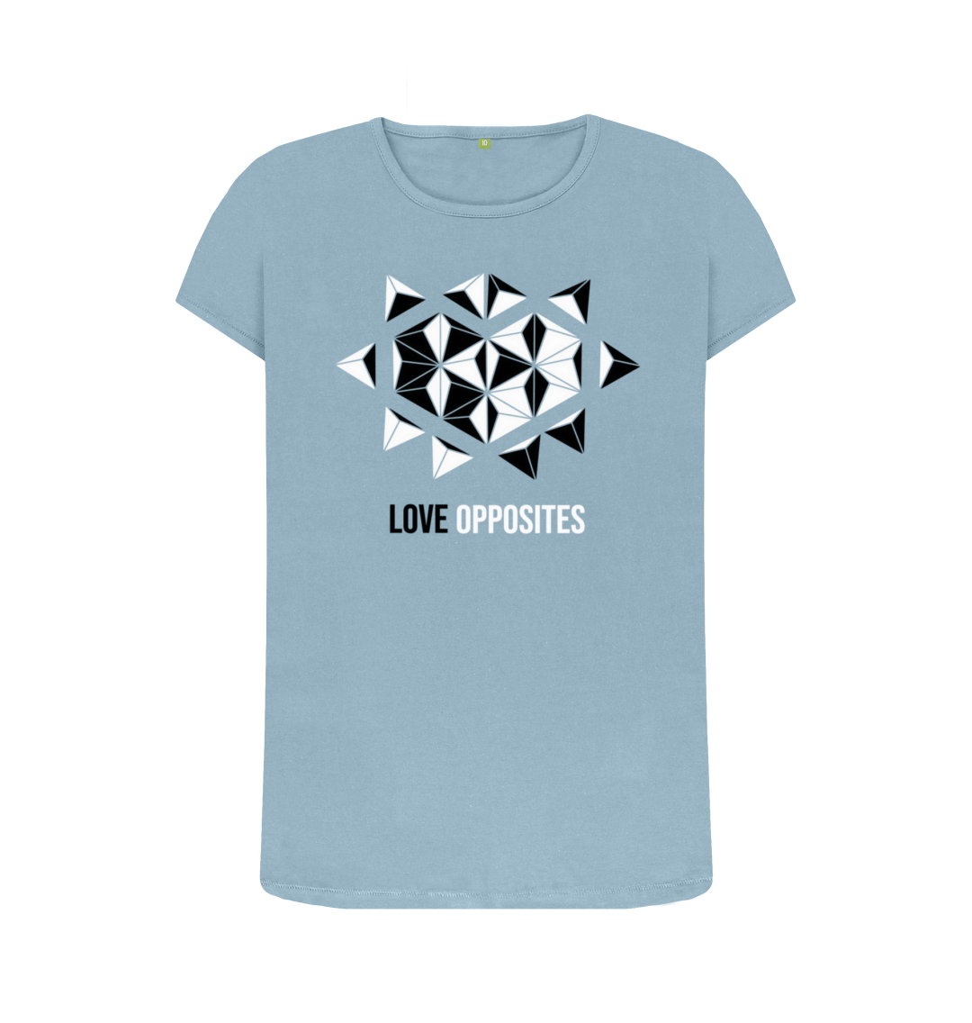 Stone Blue Printed T-shirt Front