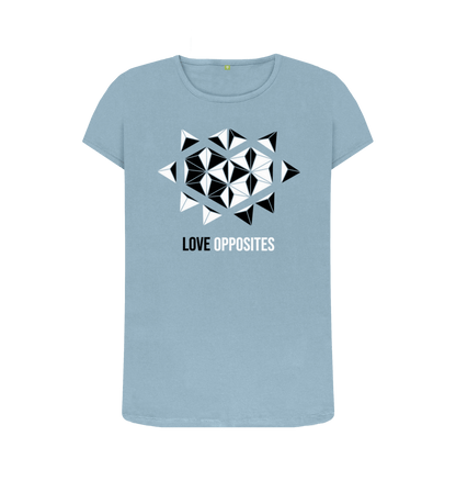 Stone Blue Printed T-shirt Front