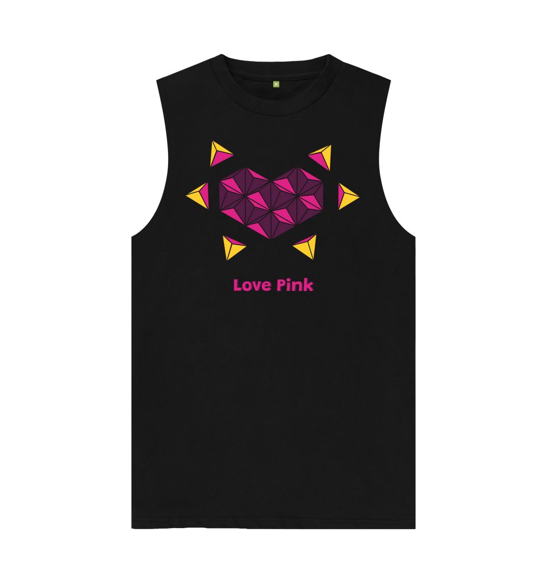 Black Love Pink - Men's Organic Cotton Vest - 2 colours