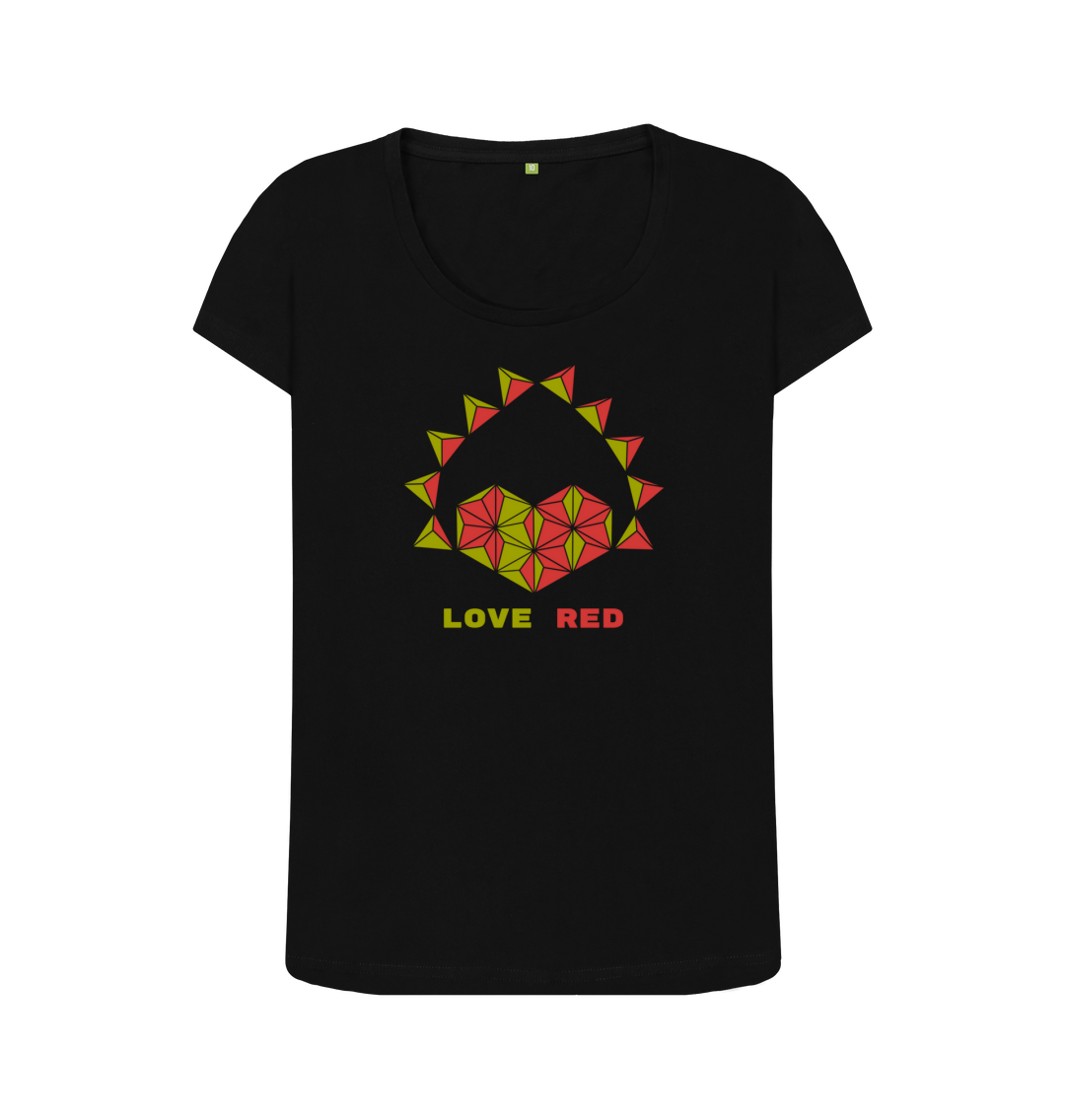 Black Printed T-shirt Front