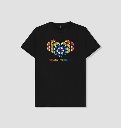 Collective Heart Kids T-shirt - Rainbow Black