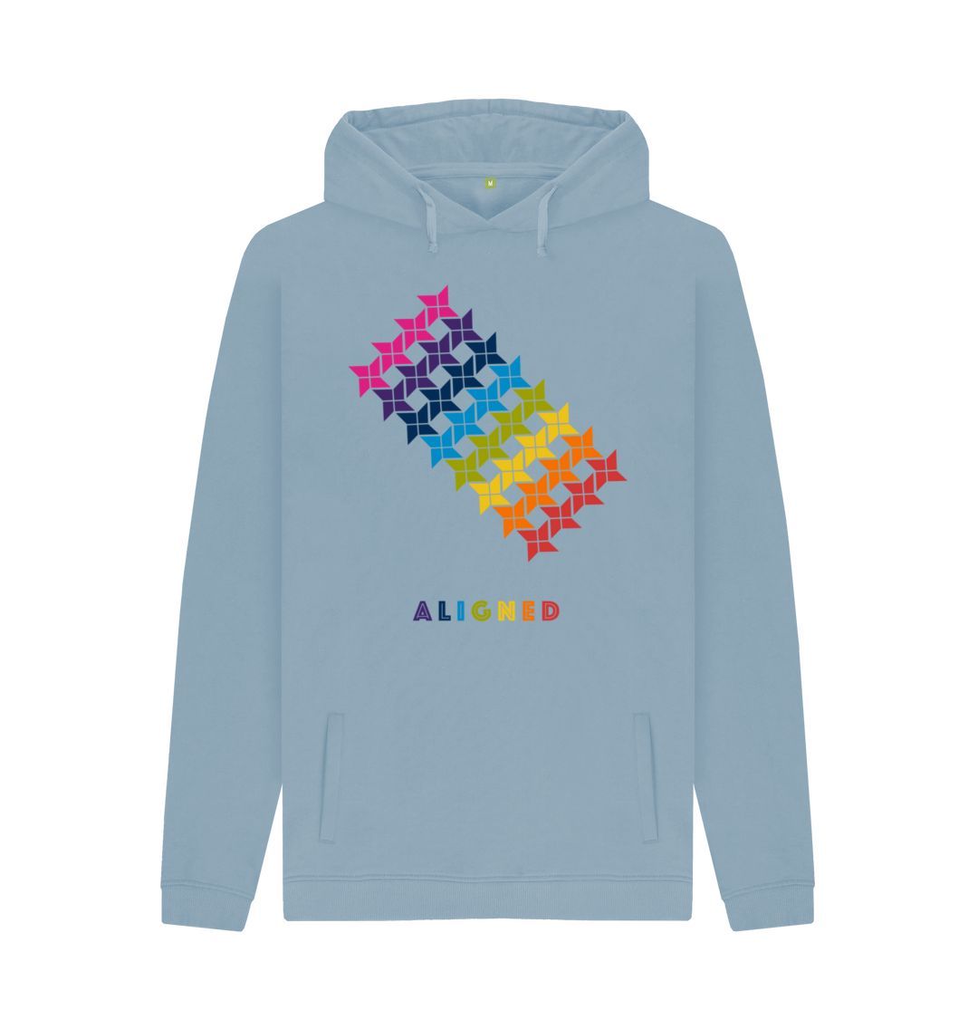 Stone Blue Aligned - Men's Pullover Hoodie