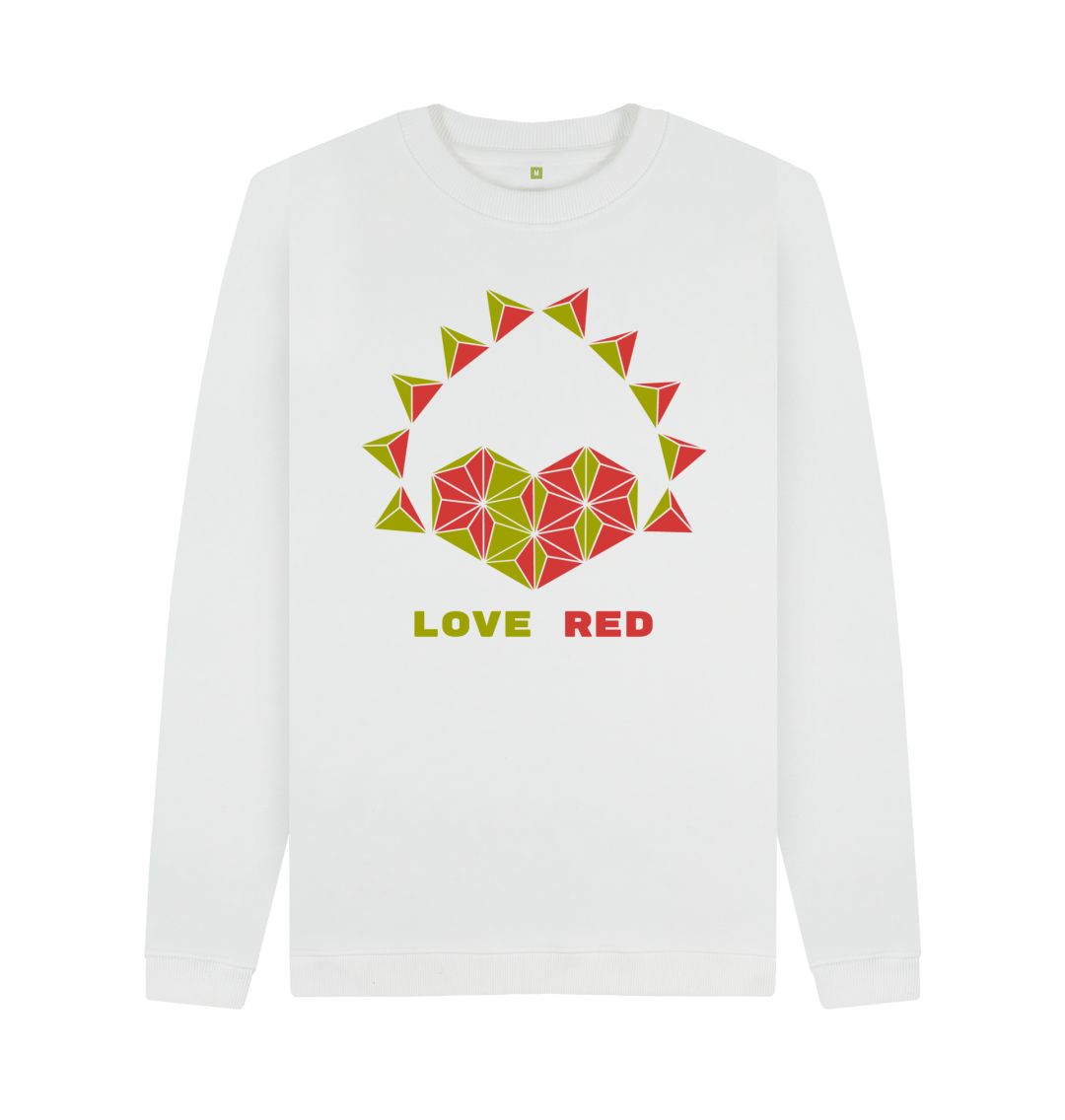 White Love Red - Men's Crew Neck Sweater