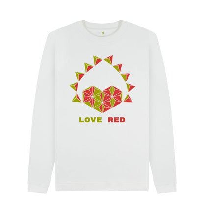 White Love Red - Men's Crew Neck Sweater