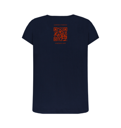 Navy Blue Printed T-shirt Back