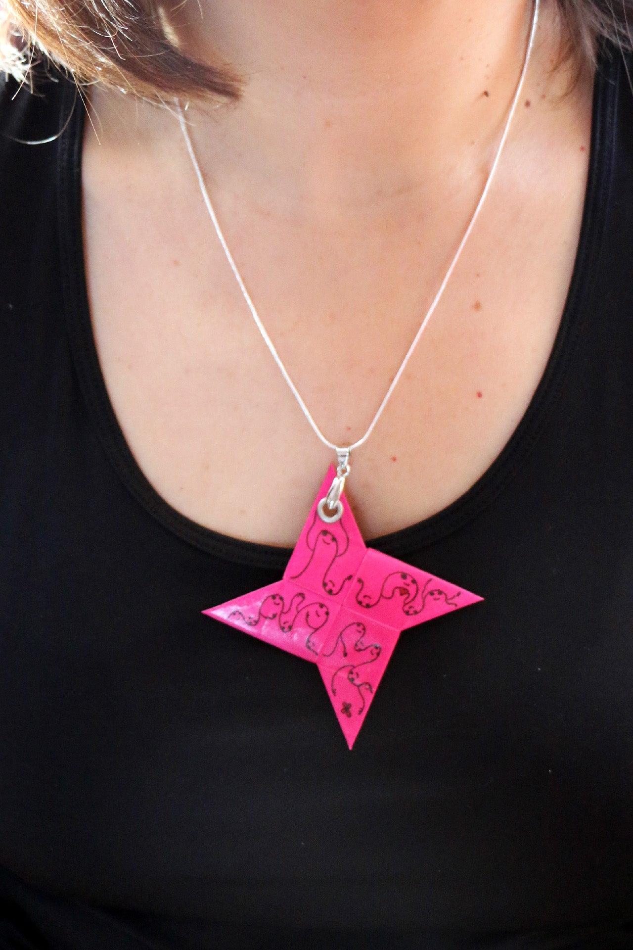 4Love Necklace - Waves - Fuchsia