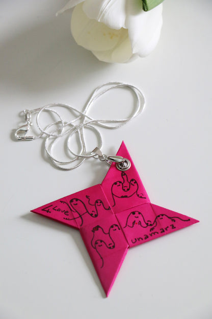 4Love Necklace - Waves - Fuchsia