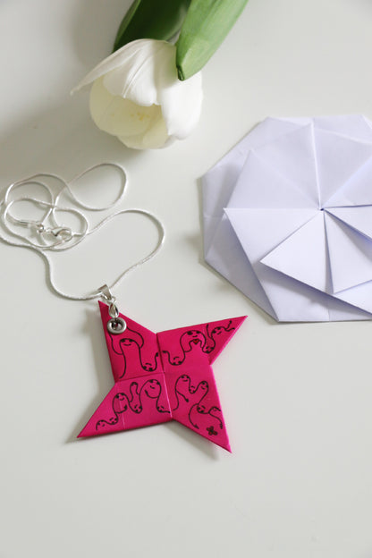 4Love Necklace - Waves - Fuchsia