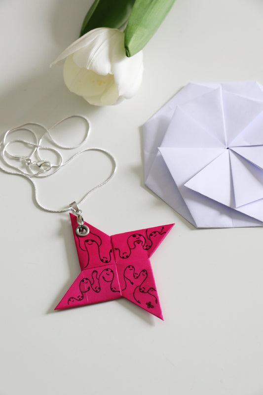 4Love Necklace - Waves - Fuchsia