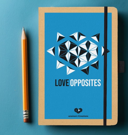 Love Opposites Notebook - Light Blue