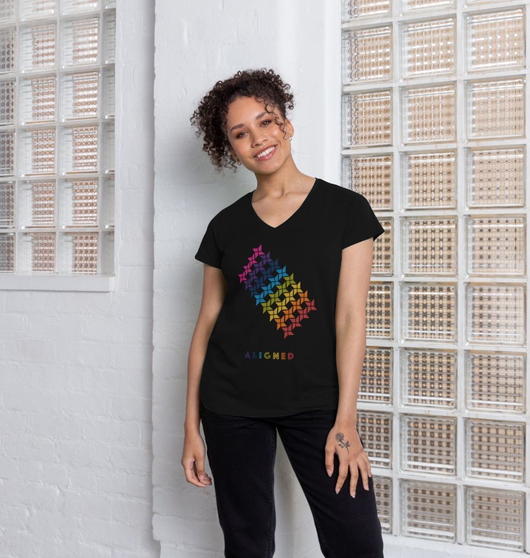 Aligned - Women's V-Neck T-shirt