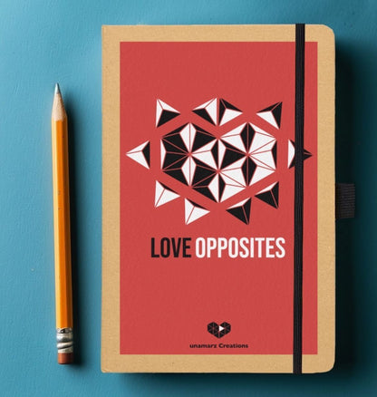 Love Opposites Notebook - Red