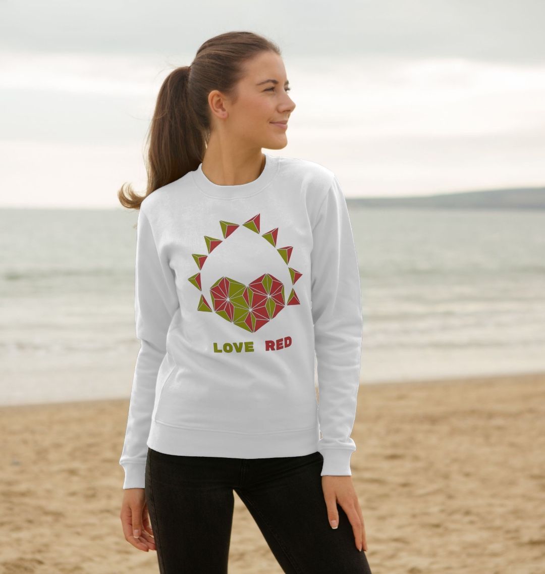Love Red - Women's Crewneck Sweater