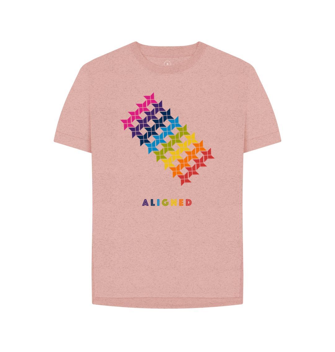 Sunset Pink Aligned - Women's Remill\u00ae Relaxed Fit T-shirt