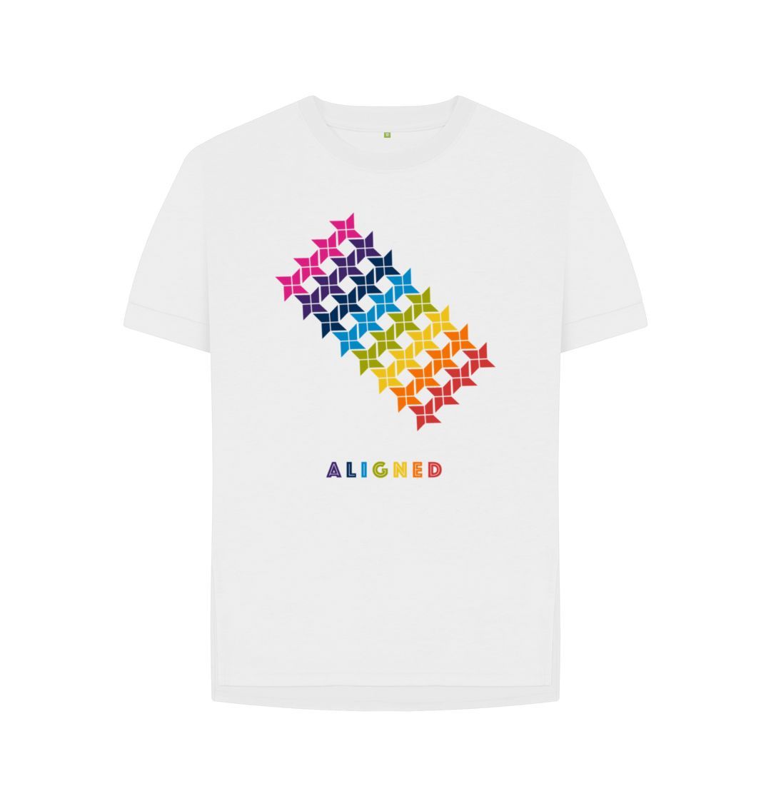 White Aligned - Women's Relaxed Fit Tee