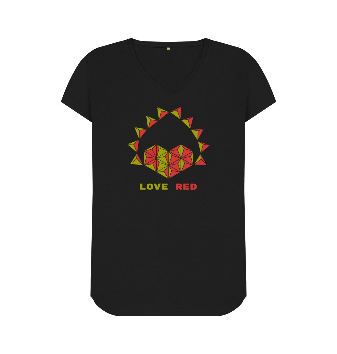 Black Love Red - Women's V-Neck T-shirt