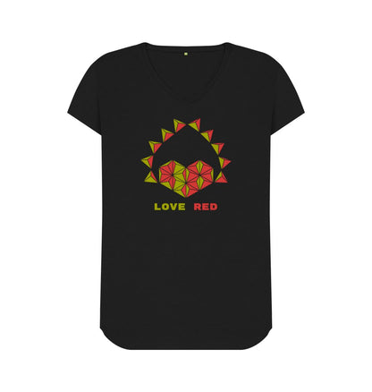 Black Love Red - Women's V-Neck T-shirt