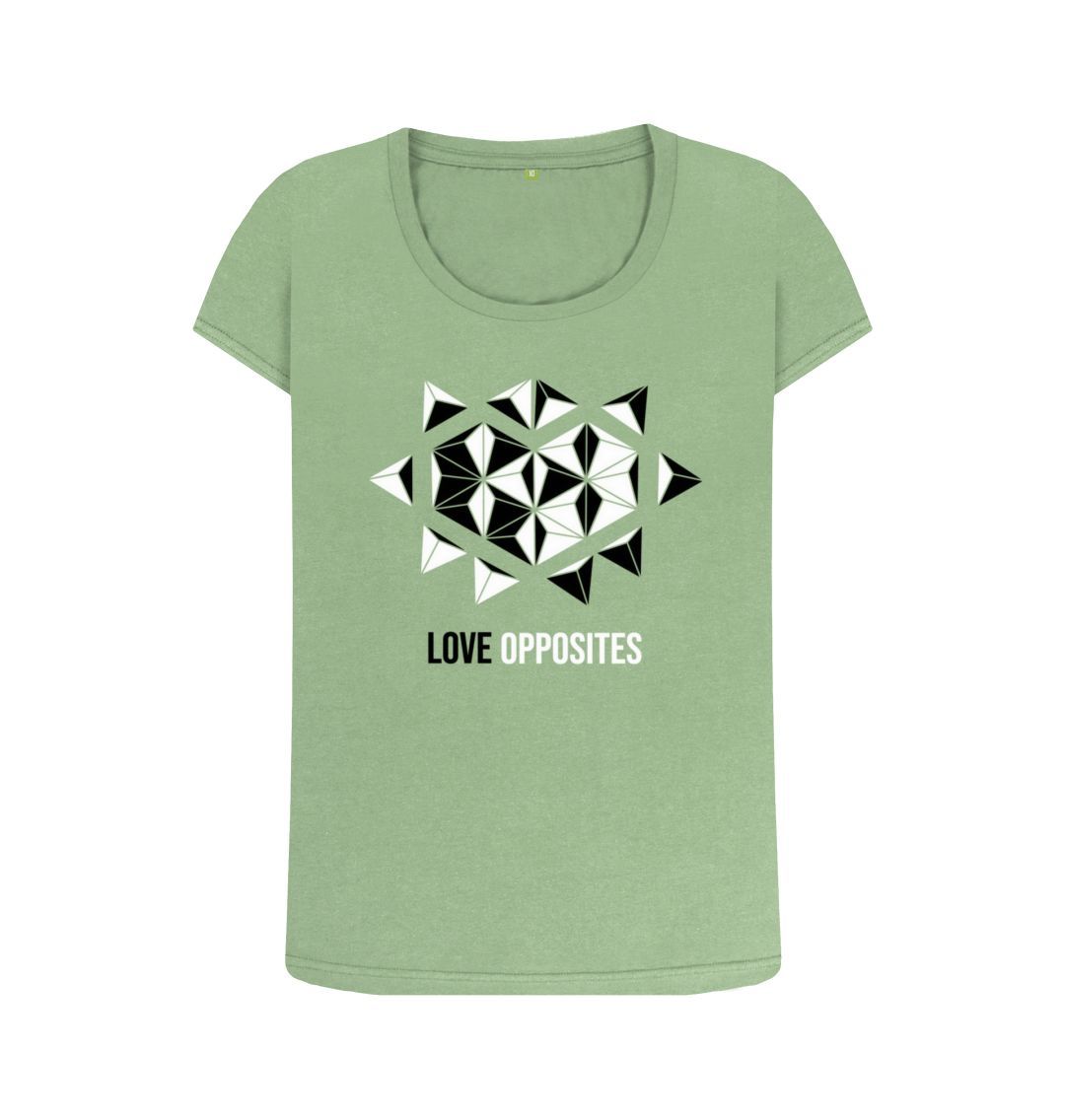 Sage Love Opposites - Women's Scoop Neck T-shirt - 6 colours
