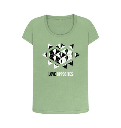 Sage Love Opposites - Women's Scoop Neck T-shirt - 6 colours
