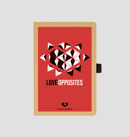 Kraft Love Opposites notebook red