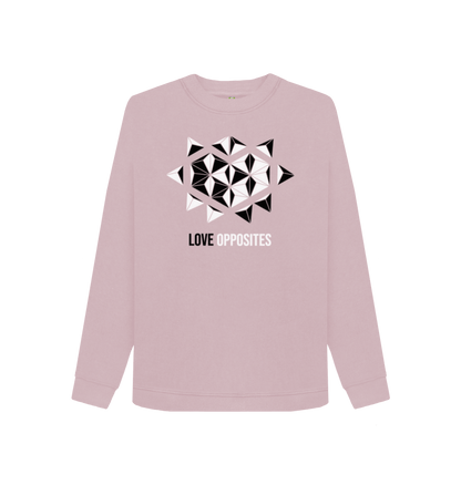 Mauve Printed Sweater Front