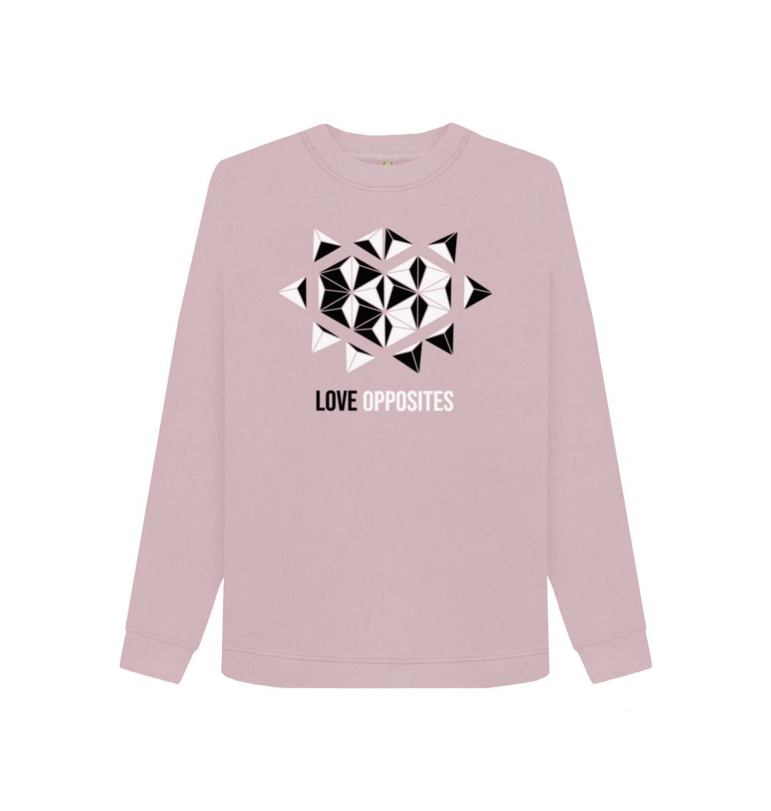 Mauve Love Opposites - Women's Crewneck Sweater - 4 colours