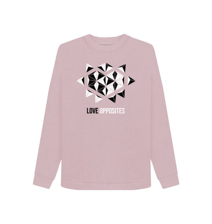Mauve Love Opposites - Women's Crewneck Sweater - 4 colours