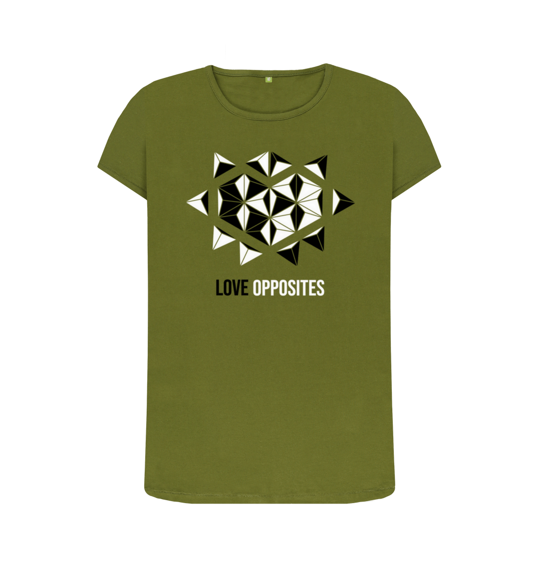 Moss Green Printed T-shirt Front