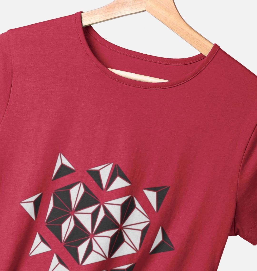 Love Opposites Women crew neck T-shirt cherry