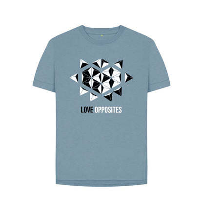 Stone Blue Love Opposites - Women's Relaxed Fit Tee - 4 colours