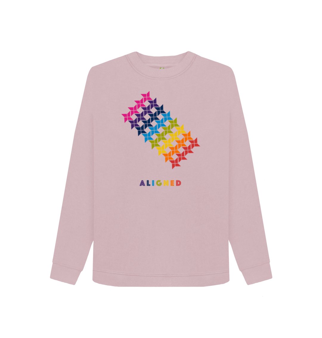Mauve Printed Sweater Front