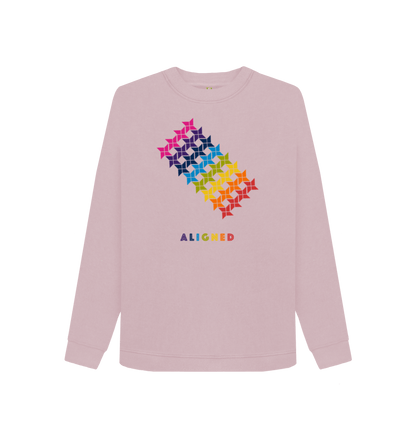 Mauve Printed Sweater Front