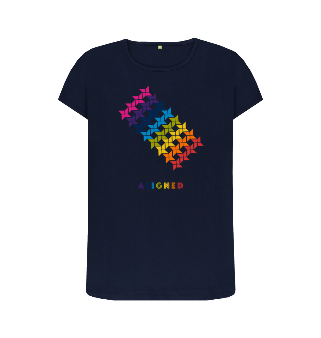 Navy Blue Printed T-shirt Front