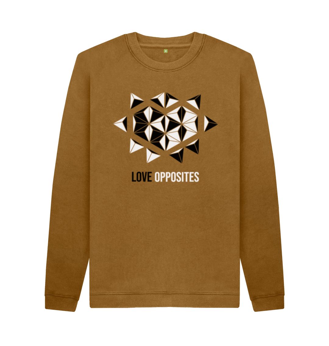 Brown Love Opposites - Men's Crew Neck Sweater - 5 colours