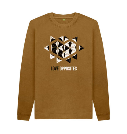 Brown Love Opposites - Men's Crew Neck Sweater - 5 colours