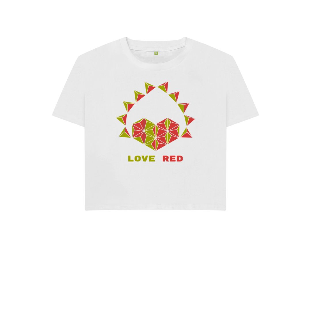 White Love Red - Women's Boxy Tee