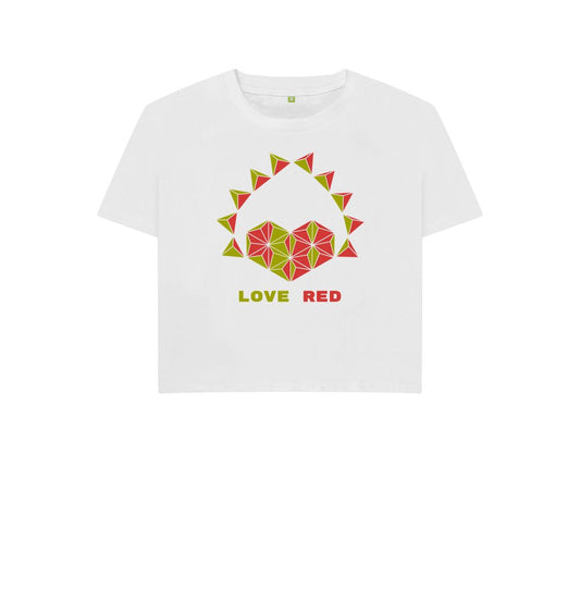 White Love Red - Women's Boxy Tee