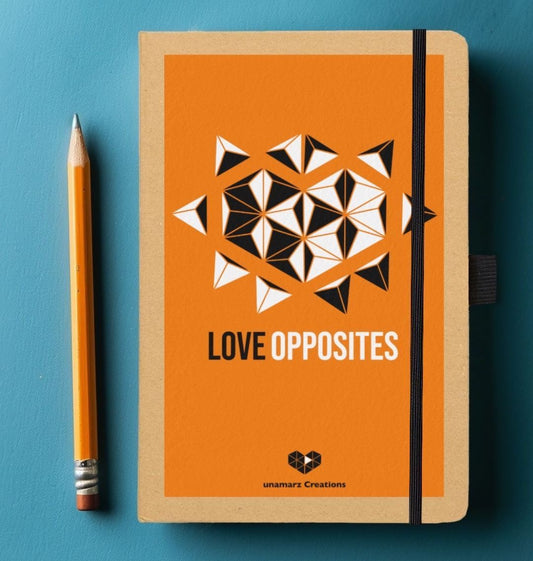 Love Opposites Notebook - Orange