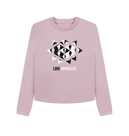 Mauve Printed Boxy Jumpers Front