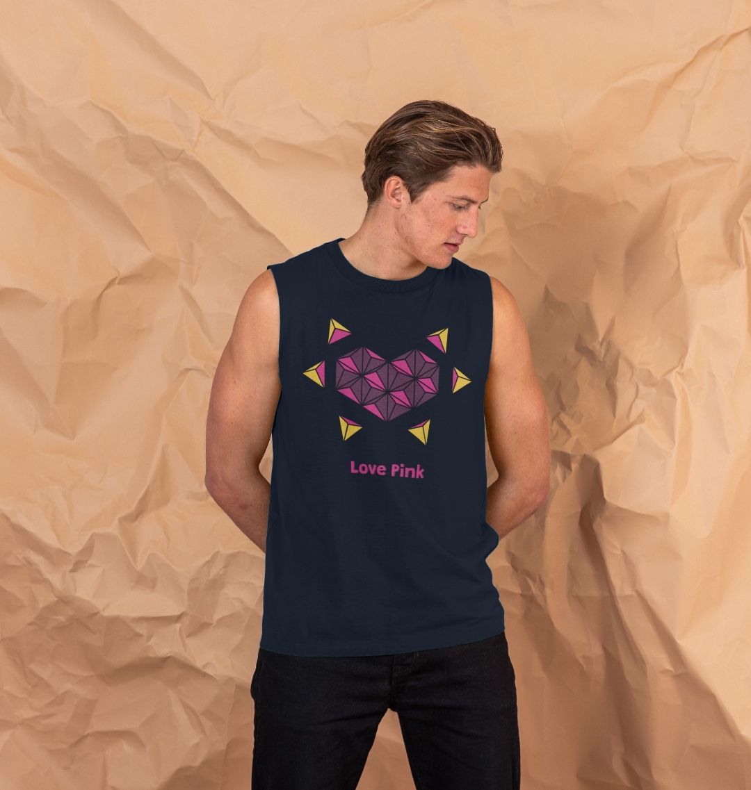 Love Pink - Men's Organic Cotton Vest - 2 colours