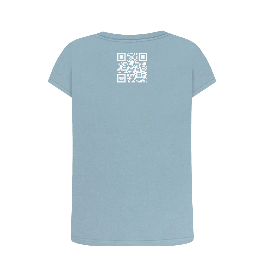Stone Blue Printed T-shirt Back
