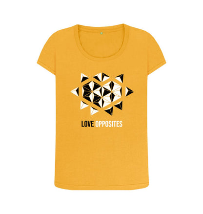 Mustard Love Opposites - Women's Scoop Neck T-shirt - 6 colours